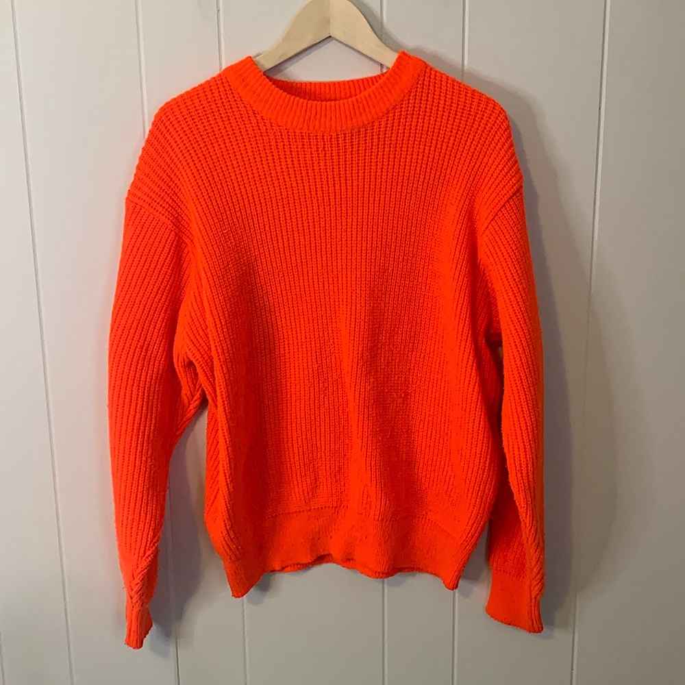 Winchester Bright Orange Hunting Knit Sweater Size Extra Large